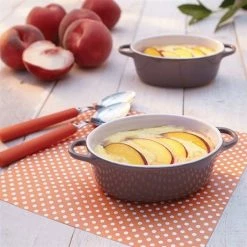 Set 4 Petits Plats à Four Individuels Gris-taupe En Céramique émaillée 350 Ml -de Buyer Soldes Magasin 059123 2 7 Set 4 petits plats a four individuels gris taupe en ceramique emaillee 350 ml Mathon