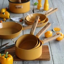 Casserole Ector Induction Aluminium Revêtu Manche En Bois 18 Cm Jaune -de Buyer Soldes Magasin 108003 2 1 Casserole Ector induction aluminium revetu manche en bois 18 cm jaune Ogo