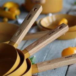 Casserole Ector Induction Aluminium Revêtu Manche En Bois 18 Cm Jaune -de Buyer Soldes Magasin 108003 3 1 Casserole Ector induction aluminium revetu manche en bois 18 cm jaune Ogo