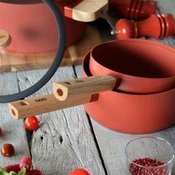 Casserole Ector Induction Aluminium Revêtu Manche En Bois 16 Cm Rouge -de Buyer Soldes Magasin 108009 2 3 Casserole Ector induction aluminium revetu manche en bois 16 cm rouge Ogo