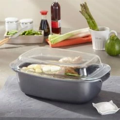 Cocotte Rectangulaire Et Couvercle Revêtement Dur Comme La Pierre 32 Cm -de Buyer Soldes Magasin 10838 1 2 Cocotte rectangulaire et couvercle revetement Dur comme la pierre 32 cm Mathon