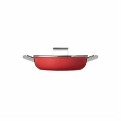 Smeg Sauteuse Aluminium Antiadhésive 28 Cm Rouge Mat Avec Couvercle En Verre Trempé -de Buyer Soldes Magasin 132004 2 1 Sauteuse aluminium antiadhesive 28 cm rouge mat avec couvercle en verre trempe Smeg