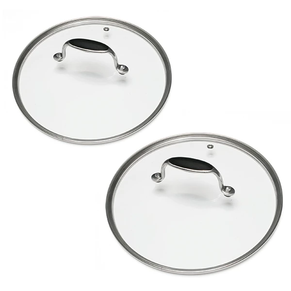 Lot De 2 Couvercles En Verre Excell'Inox 24 Et 28 Cm 3 Lot De 2 Couvercles En Verre Excell'Inox 24 Et 28 Cm