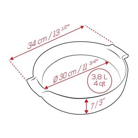 Plat Four Rond Céramique écru 34 Cm Peugeot 4 Plat Four Rond Céramique écru 34 Cm Peugeot – Image 2