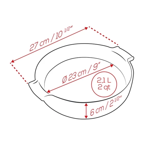 Peugeot Plat Four Rond Céramique Rouge 27 Cm 4 Peugeot Plat Four Rond Céramique Rouge 27 Cm – Image 2
