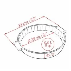 Peugeot Tourtière Céramique écru 28 Cm -de Buyer Soldes Magasin 201203 2 3 Tourtiere ceramique ecru 28 cm Peugeot