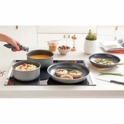 Set 3 Casseroles Anti-adhésives Effet Pierre Et Manche Amovible -de Buyer Soldes Magasin 20216 2 3 Set 3 casseroles anti adhesives Effet Pierre et manche amovible Mathon