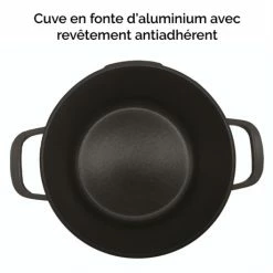 Cocotte Légère Ronde En Fonte D'aluminium 24 Cm 4,5 L Coloris Noir -de Buyer Soldes Magasin 203000 4 11 Cocotte legere ronde en fonte d aluminium 24 cm 4 5 L coloris noir Mathon