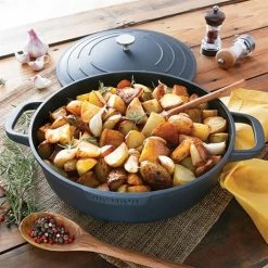 Cocotte Légère Basse Ronde En Fonte D'aluminium 28 Cm 4,1 L Coloris Noir -de Buyer Soldes Magasin 203003 2 4 Cocotte legere basse ronde en fonte d aluminium 28 cm 4 1 L coloris noir Mathon