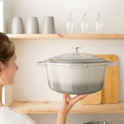 Cocotte Légère Ronde En Fonte D’aluminium 28 Cm 6,7 L Rouge -de Buyer Soldes Magasin 203007 2 3 Cocotte legere ronde en fonte d aluminium 28 cm 6 7 L rouge Mathon