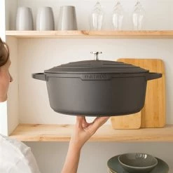 Cocotte Légère Ovale En Fonte D’aluminium 32 Cm 6,5 L Rouge -de Buyer Soldes Magasin 203008 2 2 Cocotte legere ovale en fonte d aluminium 32 cm 6 5 L rouge Mathon