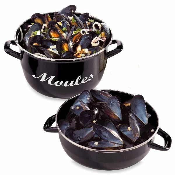 Marmite à Moules Acier émaillé 18 Cm 2,5 L 3 Marmite à Moules Acier émaillé 18 Cm 2,5 L