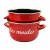 Marmite à Moules Acier émaillé 18 Cm Rouge -de Buyer Soldes Magasin 20363 0 1 Marmite a moules acier emaille 18 cm rouge Baumalu
