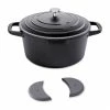 Lot Cocotte Légère Ronde En Fonte D'aluminium 20 Cm Coloris Noir Et Deux Maniques Silicone -de Buyer Soldes Magasin 209010 0 2 Lot cocotte legere ronde en fonte d aluminium 20 cm coloris noir et deux maniques silicone Mathon