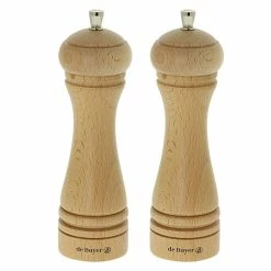 De Buyer Set Moulins à Poivre Et à Sel JAVA Naturel 18 Cm