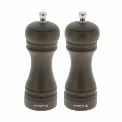 De Buyer Set Moulins à Poivre Et à Sel JAVA Foncé 14 Cm