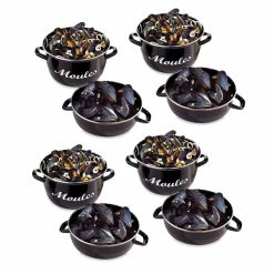 Lot De 4 Marmites à Moules 24 Cm