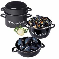 Lot De 2 Marmites à Moules Individuelles 18 Cm