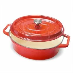 Cocotte En Fonte Ovale 33 Cm 6 L Rouge 9 Cocotte En Fonte Ovale 33 Cm 6 L Rouge -de Buyer Soldes Magasin 213222 3 9 Cocotte en fonte ovale 33 cm 6 L rouge Mathon