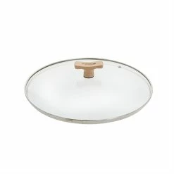 De Buyer Couvercle Verre 28 Cm Bouton Bois De Hêtre