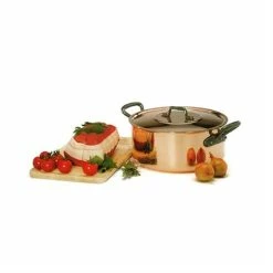 Faitout Avec Couvercle En Cuivre Massif 24 Cm 6 Faitout Avec Couvercle En Cuivre Massif 24 Cm -de Buyer Soldes Magasin 26305 1 2 Faitout avec couvercle en cuivre massif 24 cm Baumalu