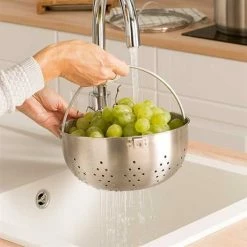 Faitout Inox 24 Cm Avec Panier Passoire Rotatif Et Couvercle En Verre 6,7 L -de Buyer Soldes Magasin 273095 2 4 Faitout inox 24 cm avec panier passoire rotatif et couvercle en verre 6 7 L Mathon