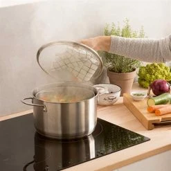 Faitout Inox 24 Cm Avec Panier Passoire Rotatif Et Couvercle En Verre 6,7 L -de Buyer Soldes Magasin 273095 3 4 Faitout inox 24 cm avec panier passoire rotatif et couvercle en verre 6 7 L Mathon