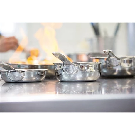 Lot 3 Casseroles Inox Castel'Pro 16,18 Et 20 Cm 4 Lot 3 Casseroles Inox Castel'Pro 16,18 Et 20 Cm – Image 2