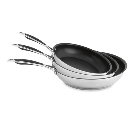 Lot De 3 Poêles Antiadhésives Excell'Inox 20, 24 Et 28 Cm 3 Lot De 3 Poêles Antiadhésives Excell'Inox 20, 24 Et 28 Cm