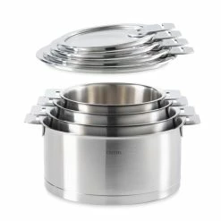 Lot De 4 Casseroles Et 4 Couvercles Strate De 14 à 20 Cm
