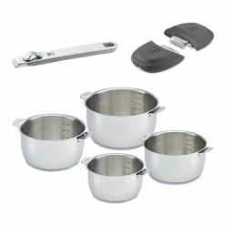 BEKA Lot 4 Casseroles Select Avec Une Poignée Et 2 Anses Gris