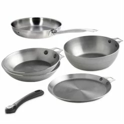 De Buyer Batterie 5 Pièces Avec Manche Amovible Mineral B