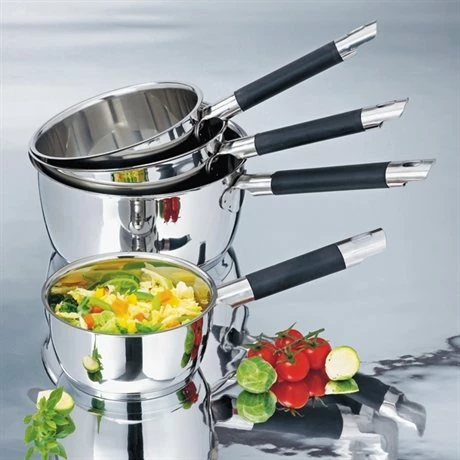 Set De 4 Casseroles Inox Rapid Cook 14 à 20 Cm 4 Set De 4 Casseroles Inox Rapid Cook 14 à 20 Cm – Image 2