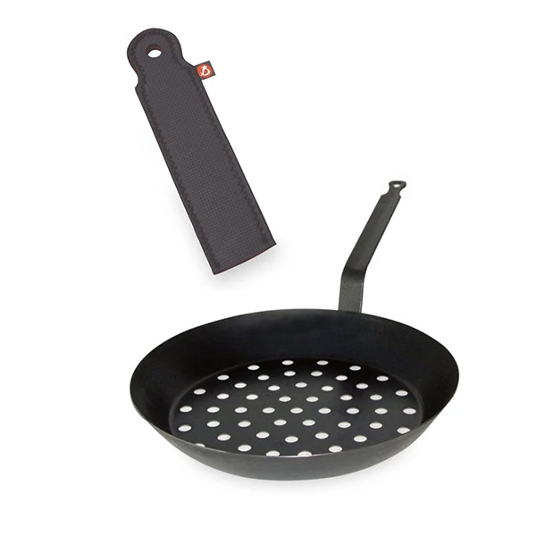 De Buyer Set Poêle à Marrons Pour Cuisson Sur Braises 28 Cm Et Manchon De Protection 3 De Buyer Set Poêle à Marrons Pour Cuisson Sur Braises 28 Cm Et Manchon De Protection