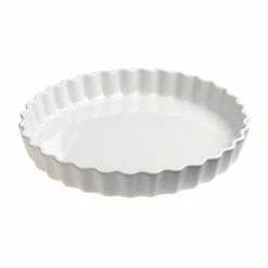 Tourtière Porcelaine Ronde 30 Cm Grands Classiques Blanc