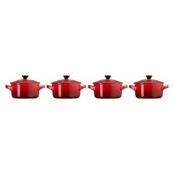Le Creuset Set 4 Mini-cocottes Céramique 10 Cm Cerise 9 Le Creuset Set 4 Mini-cocottes Céramique 10 Cm Cerise -de Buyer Soldes Magasin 303000 3 1 Set 4 mini cocottes ceramique 10 cm Cerise Le Creuset