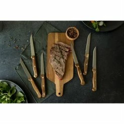 LIVOO Bloc De 6 Couteaux à Steak En Bois -de Buyer Soldes Magasin 411005 4 3 Bloc de 6 couteaux a steak en bois Livoo