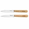 Opinel Set 2 Couteaux Office Lames Lisse Et Crantée 10 Cm Couleur Naturel