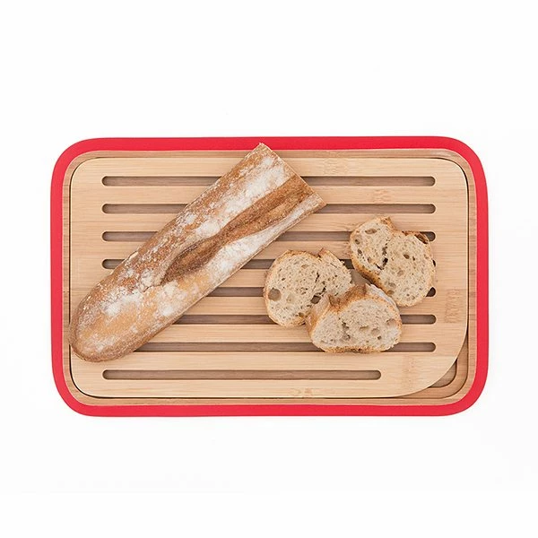 Planche à Pain En Bambou Rouge 28 Cm 3 Planche à Pain En Bambou Rouge 28 Cm