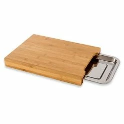 Planche à Découper Bambou 34 Cm Avec Bac Amovible Inox -de Buyer Soldes Magasin 481016 1 4 Planche a decouper bambou 34 cm avec bac amovible inox Mathon