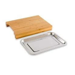 Planche à Découper Bambou 34 Cm Avec Bac Amovible Inox -de Buyer Soldes Magasin 481016 2 4 Planche a decouper bambou 34 cm avec bac amovible inox Mathon