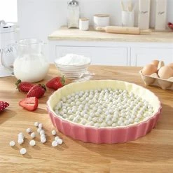 Lot Moule à Tarte Amovible 24,5 Cm + Billes En Céramique 600 G -de Buyer Soldes Magasin 509064 1 2 Lot Moule a tarte amovible 24 5 cm Billes en ceramique 600 g Mathon