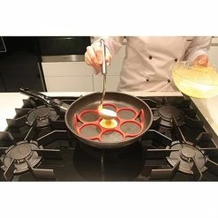 Patisse Moule Silicone 7 Blinis Pancakes Pour Poêle Noir
