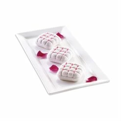 Silikomart Moule Silicone 6 Mini Gâteaux Elegenza Texture Matelassée
