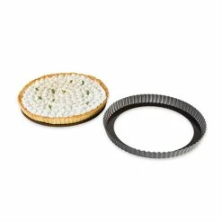 Moule à Tarte Amovible Acier Revêtu Anti-adhérent Bords Cannelés 28 Cm -de Buyer Soldes Magasin 54102 2 2 Moule a tarte amovible acier revetu anti adherent bords canneles 28 cm Mathon