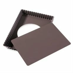 Moule à Tarte Amovible Rectangle Acier Revêtu Anti-adhérent Bords Cannelés 30 Cm -de Buyer Soldes Magasin 54104 2 5 Moule a tarte amovible rectangle acier revetu anti adherent bords canneles 30 cm Mathon
