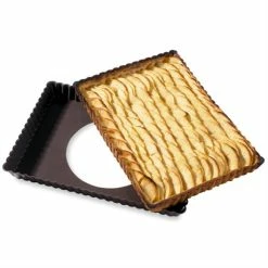 Moule à Tarte Amovible Rectangle Acier Revêtu Anti-adhérent Bords Cannelés 30 Cm -de Buyer Soldes Magasin 54104 3 5 Moule a tarte amovible rectangle acier revetu anti adherent bords canneles 30 cm Mathon
