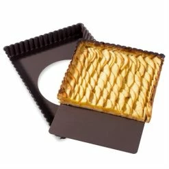 Moule à Tarte Amovible Rectangle Acier Revêtu Anti-adhérent Bords Cannelés 30 Cm -de Buyer Soldes Magasin 54104 4 5 Moule a tarte amovible rectangle acier revetu anti adherent bords canneles 30 cm Mathon