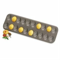 Plaque 20 Mini-madeleines Acier Revêtu Anti-adhérent