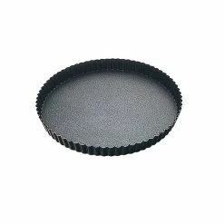 Tourtière Ronde Bords Cannelés Avec Revêtement Antiadhésif 22 Cm